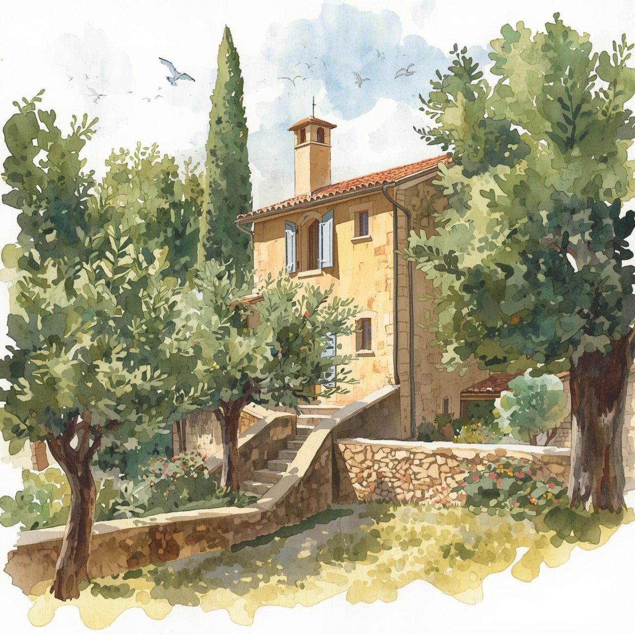 Mas provençal dans le Luberon